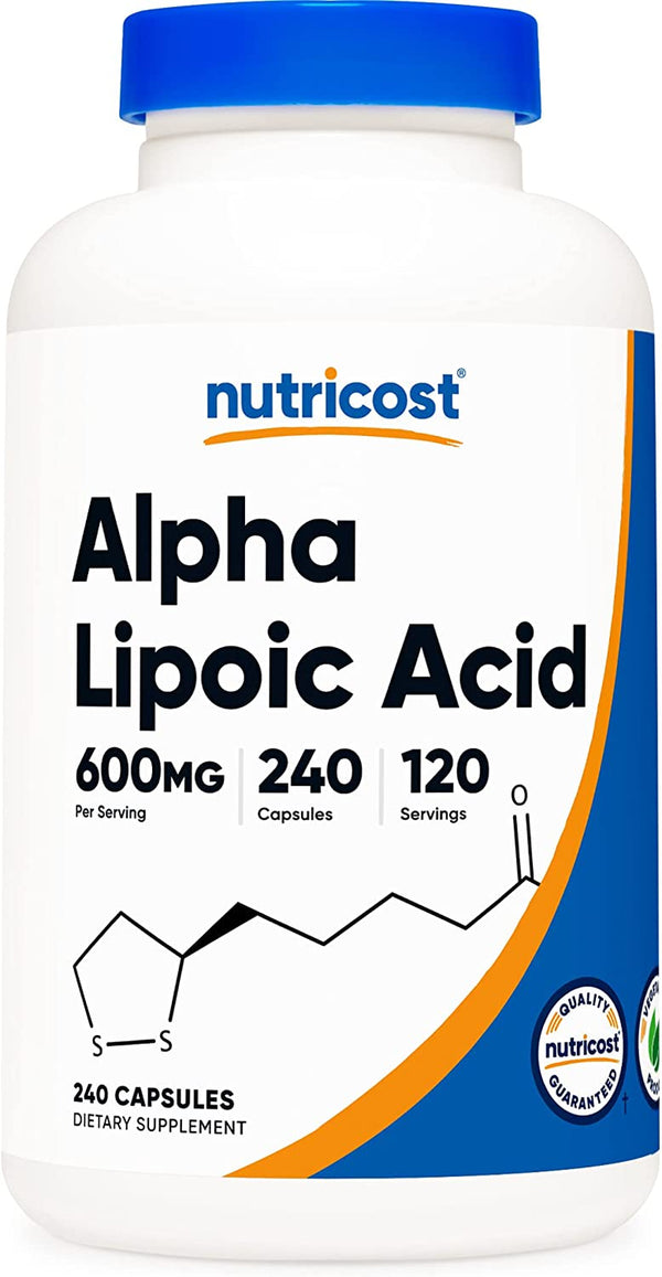 Alpha Lipoic Acid 600Mg per Serving, 240 Capsules - Gluten Free, Vegetarian Capsules, Soy Free & Non-Gmo