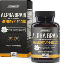 Alpha Brain Premium Nootropic Brain Supplement, 30 Count, for Men & Women - Caffeine-Free Focus Capsules for Concentration, Brain Booster & Memory Support - Cat'S Claw, Bacopa, Oat Straw