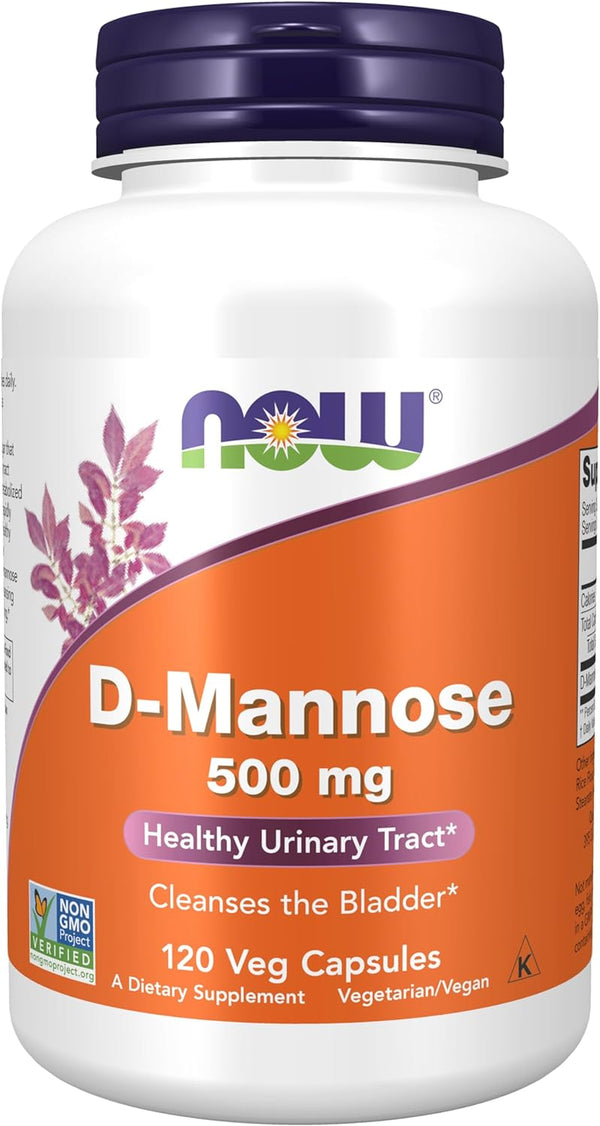 Supplements, D-Mannose 500 Mg, Non-Gmo Project Verified, Healthy Urinary Tract, 120 Veg Capsules