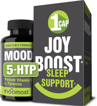 Mood Support Supplement for Mood Boost, Calm Mind & Body, Stress Response, Energy Supplement – Herbal Adaptogens: Ashwagandha, L Tyrosine, 5 HTP, Passion Flower, 30 Counts