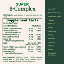 Super B Complex with Vitamin C & Folic Acid, Immune & Energy Support, 150 Tablets