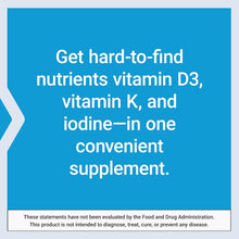 Vitamins D and K with Sea-Iodine, Vitamin D3, Vitamin K1 and K2, Iodine, Supports Immune, Bone, Arterial and Thyroid Health, Non-Gmo, Gluten-Free, 60 Capsules