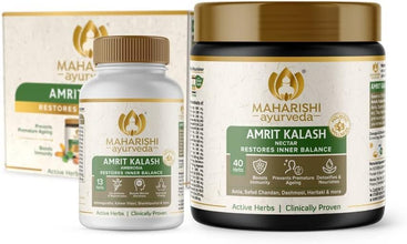 Amrit Kalash | for Immunity & Daily Wellness | Detoxifies & Nourishes Mind & Body Thereby Ensuring Perfect Health | 53 Herbs | 600G Nectar + 60 Tablets | 30 Day Pack