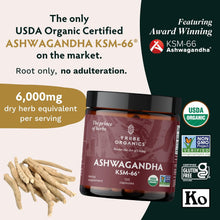 Ashwagandha KSM 66 Pure Organic Root Powder Extract Ayurvedic Supplement - Focus, Mood Support, Increase Energy, Strength, 600Mg of Natural KSM66 for Superior Absorption - 120 Capsules