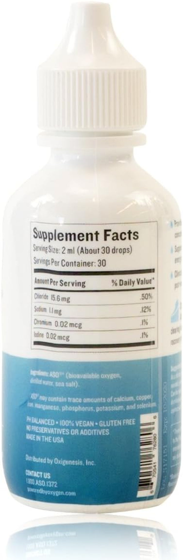 ASO 35% 350,000Ppm Activated STABILIZED Liquid Oxygen 2 OZ Bio-Available Oxygen-Enhanced Formula