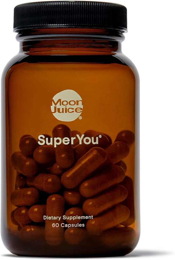 Superyou Natural Calming Supplement & Daily Mood Support - 250Mg Ashwagandha, 150Mg Rhodiola, 450Mg Shatavari & 150Mg Amla - Organically Grown, Vegan, Non-Gmo (60 Capsules) (Bottle)