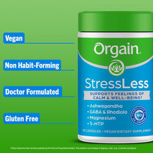 Stressless, Vegan Stress Relief Supplement - Blend of Magnesium, Lemon Balm, GABA, 5 HTP, Rhodiola Rosea, Ashwagandha and Chamomile, Gluten Free, Doctor Formulated - 90 Count, 30 Day Supply