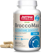 Broccomax Sulforaphane Generator 35 Mg with Sulforaphane Glucosinolate and Myrosinase, Dietary Supplement for Liver Health Support, 120 Delayed Release Veggie Capsules, 60 Day Supply