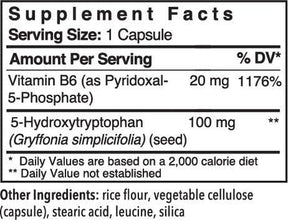 5-HTP 100 Mg with Vitamin B6 | Supplement to Support Stress Management, Mood and Sleep* | Enhanced Synergy | 60 Capsules