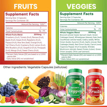 Fruits and Veggies Supplement - 90 Fruit and 90 Veggie Capsules - Supports Energy Levels, High Lycopene, Vitamins & Minerals -Made in the USA - 90 Count (Pack of 2)