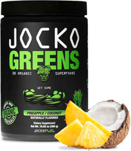 Greens Powder (Coconut/Pineapple Flavor) - Organic Greens & Superfood Powder for Healthy Green Juice - Keto Friendly with Spirulina, Chlorella, Digestive Enzymes, & Probiotics - 30 Servings