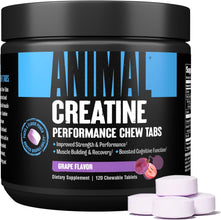 Creatine Chews Tablets - Creatine Monohydrate Chewable Muscle Builder with Sea Salt & Nootropic Astragin for Added Absorption, Delicious and Convenient for Men & Women - 120 Count - Grape