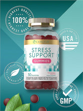 Stress Support Gummies | 50 Count | with Gaba and L-Theanine | Strawberry Lemon Flavor | Non-Gmo, Gluten Free Supplement