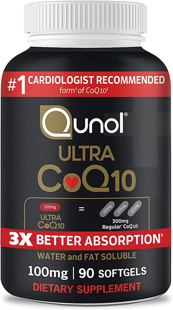 Ultra Coq10 100Mg Softgels- 3X Better Absorption, Antioxidant for Heart Health & Energy Production, Coenzyme Q10 Vitamins and Supplements, 3 Month Supply, 90 Count