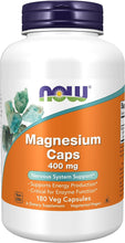 Supplements, Magnesium 400 Mg, Enzyme Function*, Nervous System Support*, 180 Veg Capsules