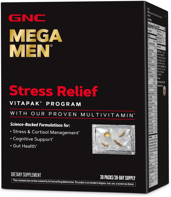 Mega Men Stress Relief Vitapak, Stress & Cortisol Management, 30 Count